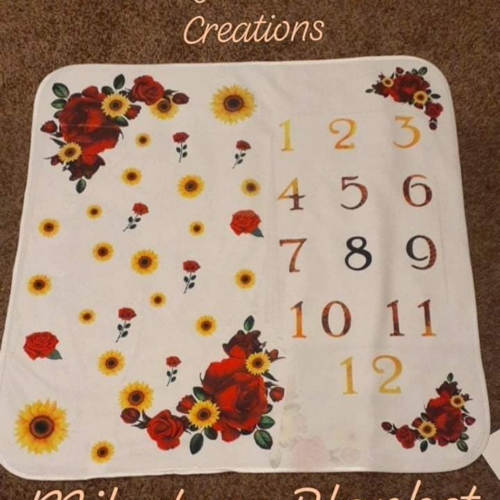 Milestone baby blanket